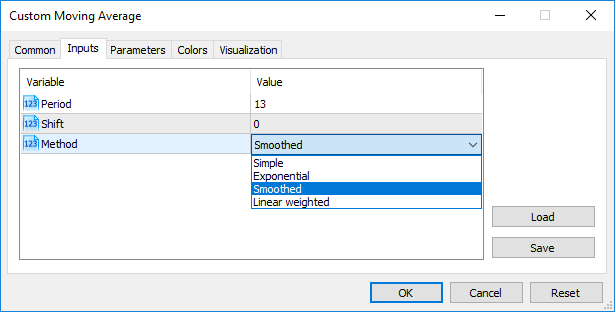 Set a value for an input parameter