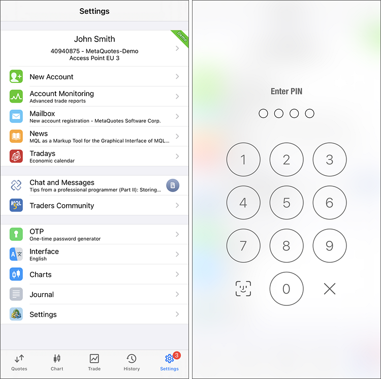 Set a password to access the OTP generator Set a password to access the OTP generator